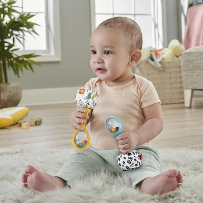 Fisher-Price Maracas per Bambini con Foglie e Animali