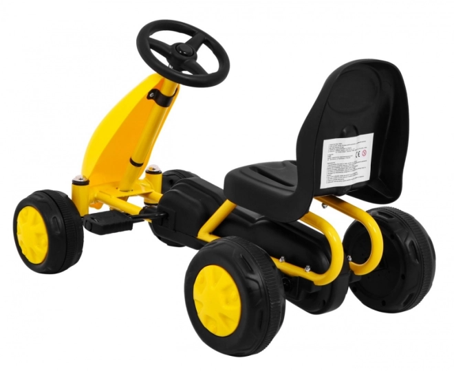 Primo Gokart a pedali per bambini bianco – Giallo