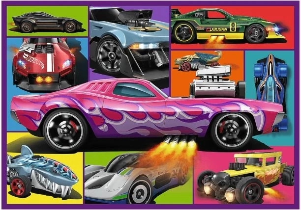 Puzzle 4x250 Hot Wheels Auto Da Corsa