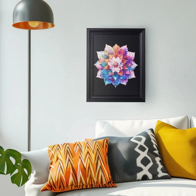 Puzzle in legno Mandala floreale