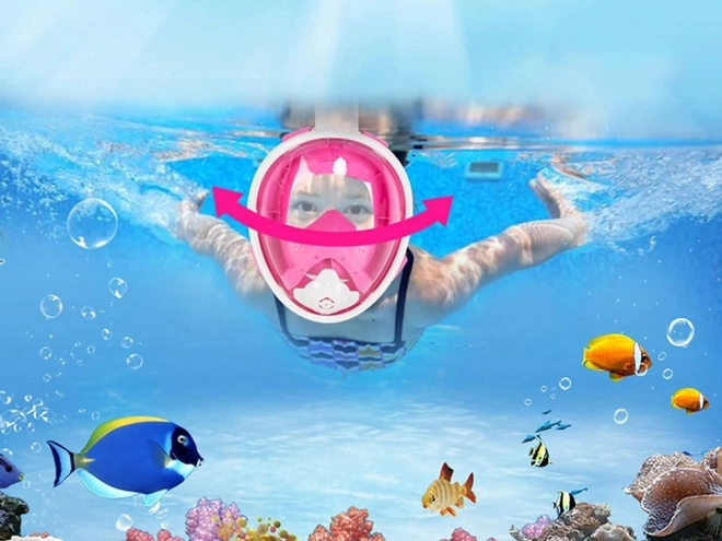 Maschera completa con boccaglio per immersioni e snorkeling S/M SP0762 RO