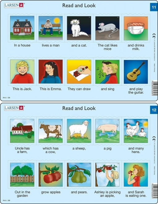 Gioco educativo puzzle di inglese