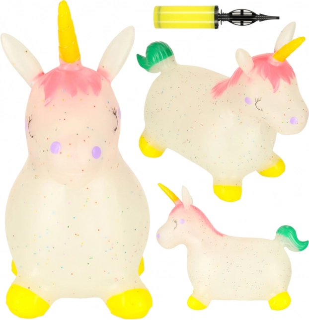 Giocattolo Saltellante per Bambini con Pompa - Unicorno di Gomma