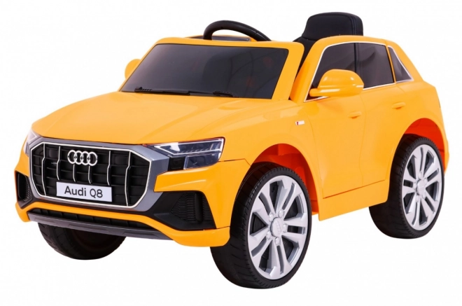 Audi Q8 Sollevatore per bambini batteria gialla + Telecomando + EVA + Partenza Lenta + MP3 USB + LED
