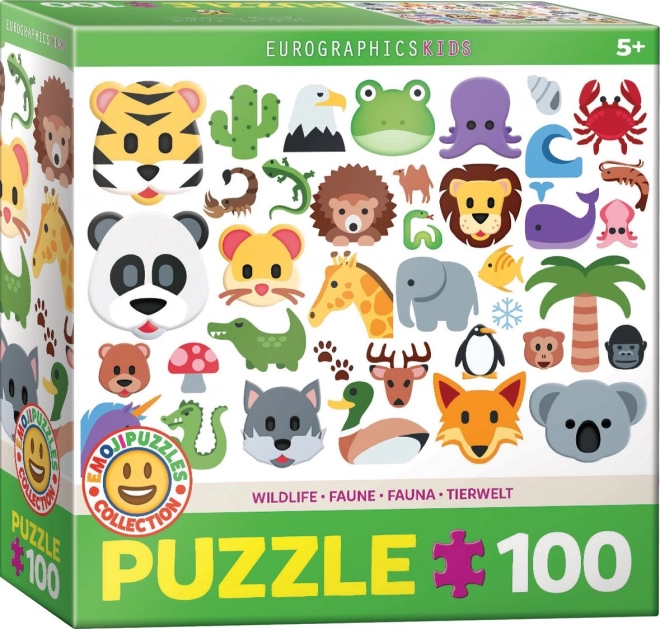 Puzzle Animali Emoji 100 Pezzi