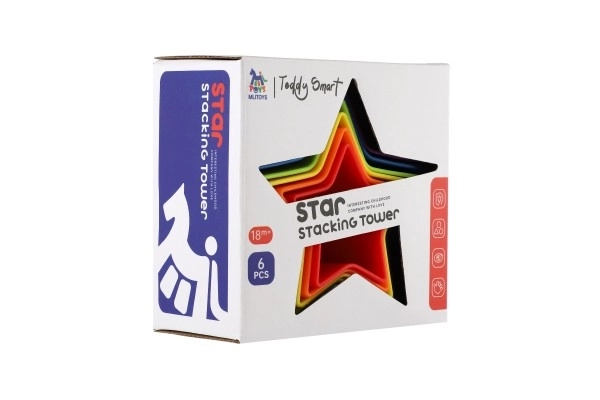 Torre colorata in plastica TEDDIES a forma di stella