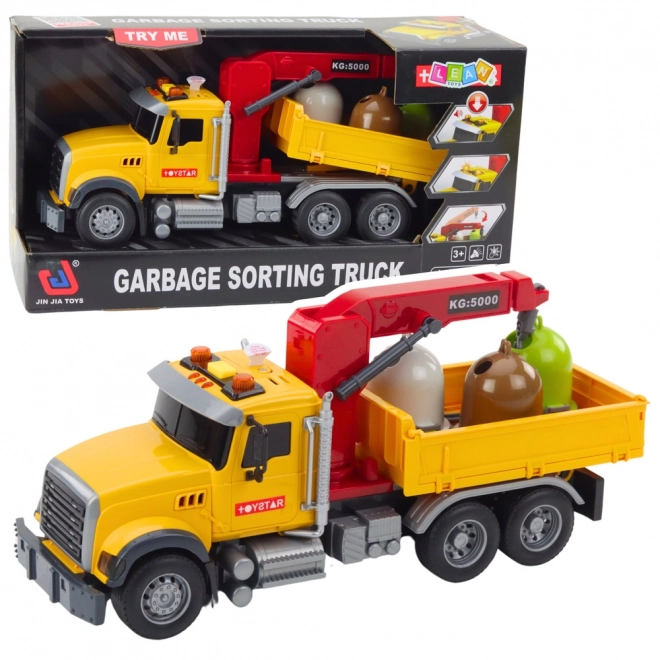 Camion per la raccolta differenziata con effetti