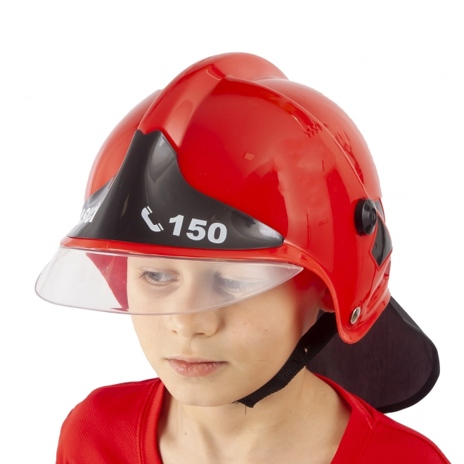 Casco da pompiere per bambini rosso