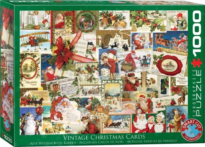 Puzzle Cartoline di Natale Vintage Eurographics 1000 Pezzi