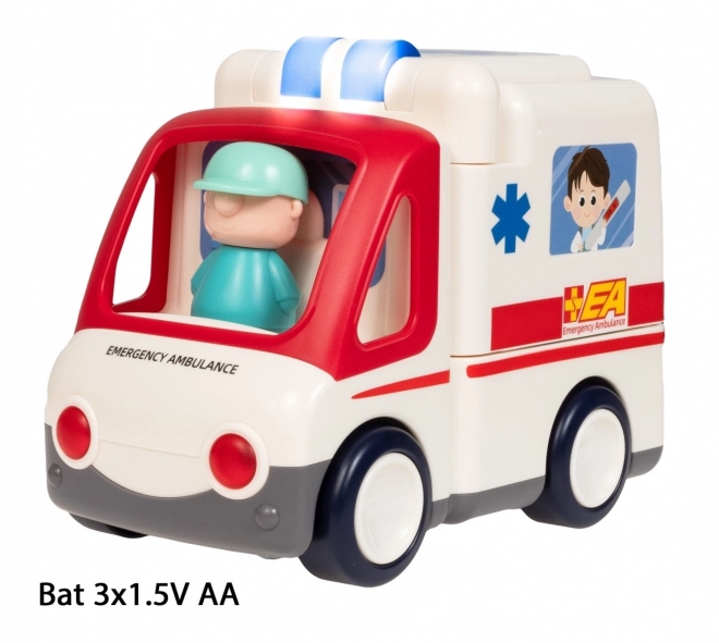 Ambulanza interattiva con suoni e luci