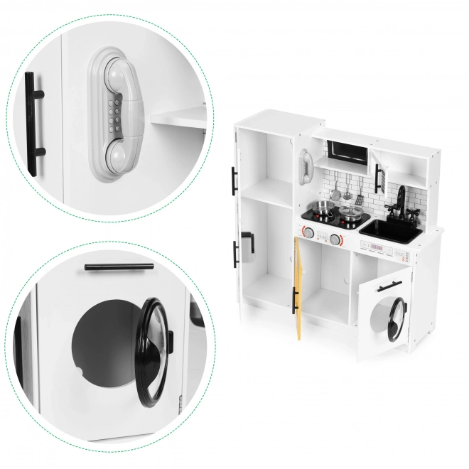 Grande cucina in legno per bambini con suoni e luci di ECOTOYS