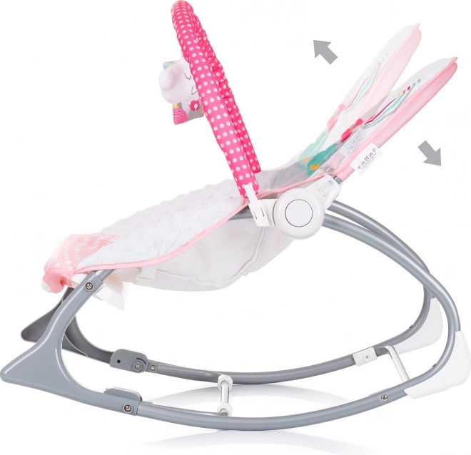 Sedia a dondolo per bambini Melody rosa