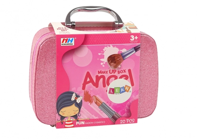 Set trucco bambina valigetta rosa con glitter