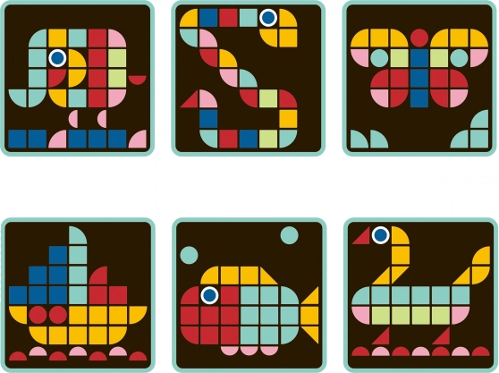 Mosaico di legno Tooky Toy Montessori