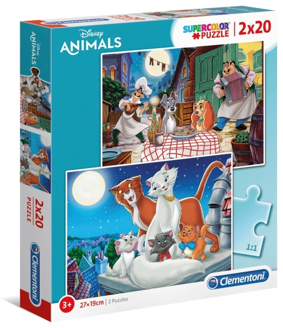 Puzzle 2x20 pezzi - Animali Disney Clementoni