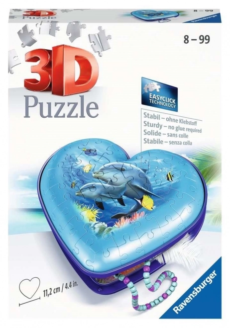 Puzzle 3D Cuore Mondo Sottomarino 54 Pezzi