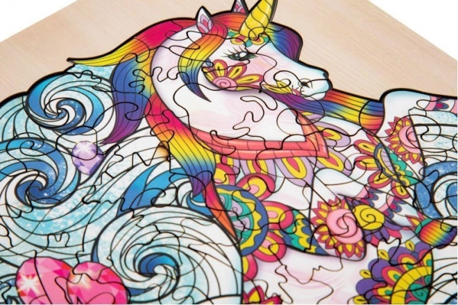 Puzzle sagomato unicorno magico 130 pezzi