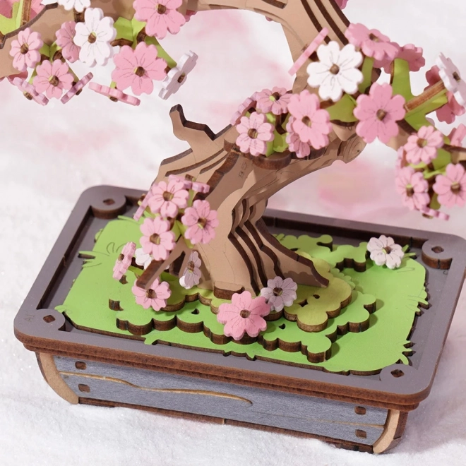 Puzzle 3D in legno Bonsai Sakura