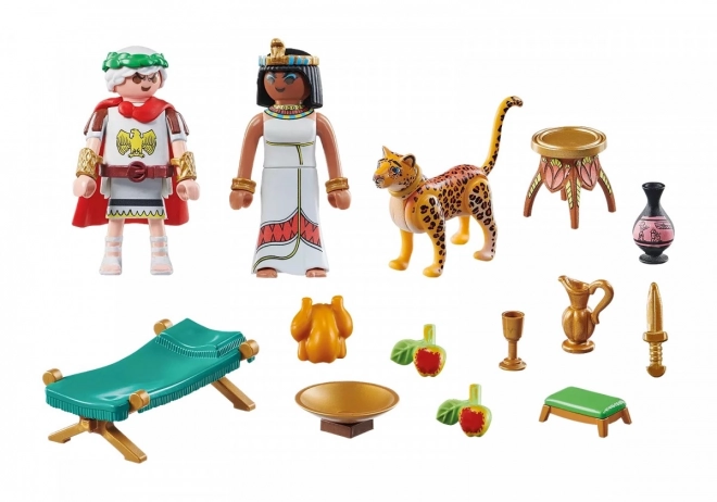 Set Asterix Cesare e Cleopatra con leopardo