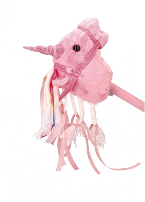 Unicorno rosa su bastone Rosa Hobby Horse