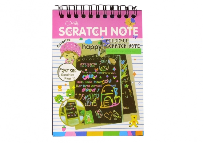 Taccuino scratch note per bambini rosa