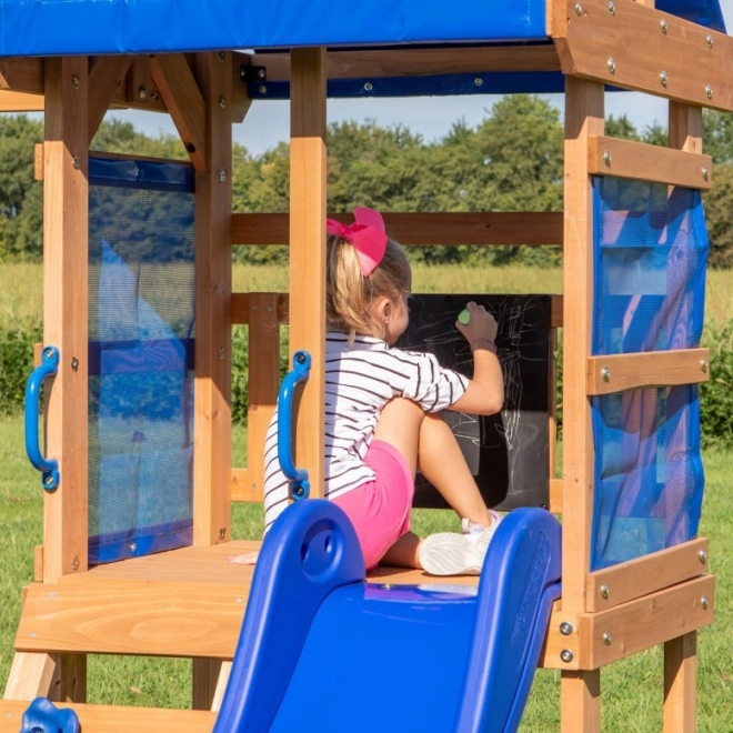 Parco giochi in legno Aurora con scivolo
