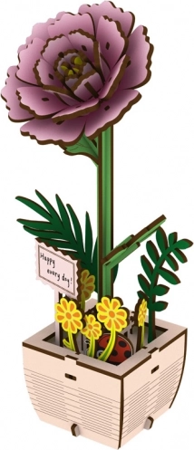 Puzzle in legno fiore Peonia