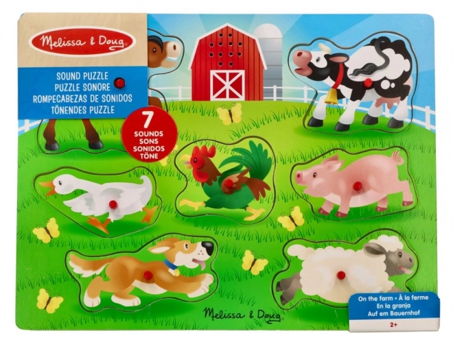 Puzzle sonori per bambini con animali della fattoria