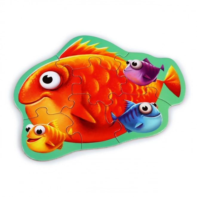 Animali con cuccioli Puzzle 5 in 1