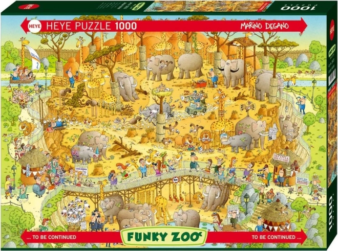 Puzzle zoo pazza: esposizione africana 1000 pezzi