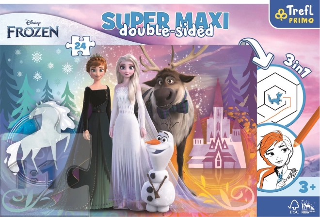 Puzzle doppio Frozen SUPER MAXI 24 pezzi