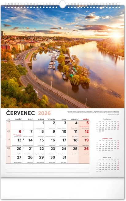 Calendario da parete Praga 2026