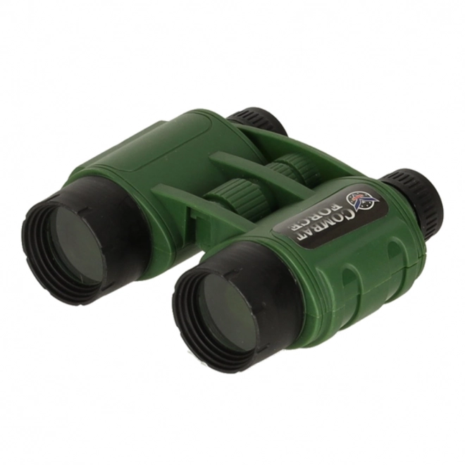 Set militare con giubbotto, fucile e binocolo