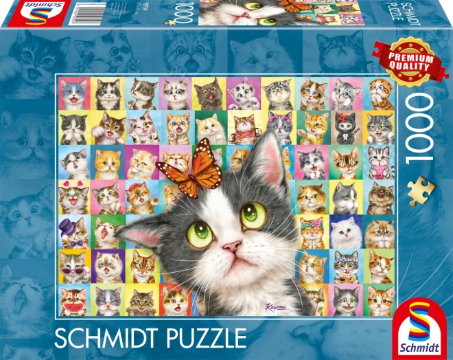 Puzzle espressioni dei gatti 1000 pezzi