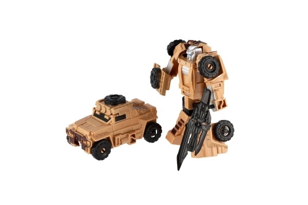 Trasformatore robot militare in plastica 14cm