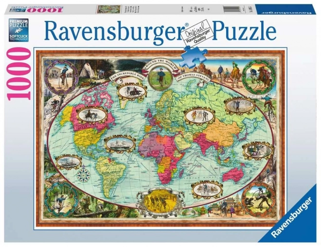 Puzzle Ravensburger Viaggio in bicicletta intorno al mondo - 1000 pezzi