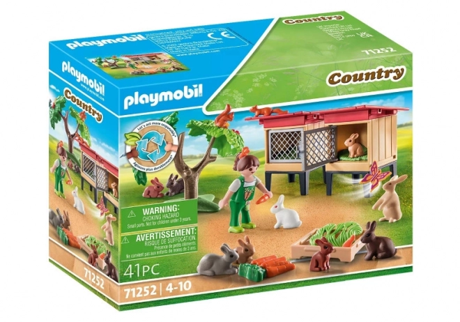 Playmobil set con conigli e gabbie