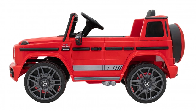 Mercedes AMG G63 per bambini Rosso + telecomando + MP3 LED + avvio lento + EVA + cinture