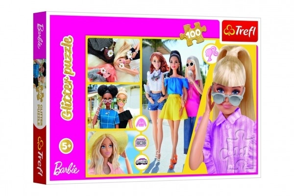 Puzzle scintillante Barbie 100 pezzi