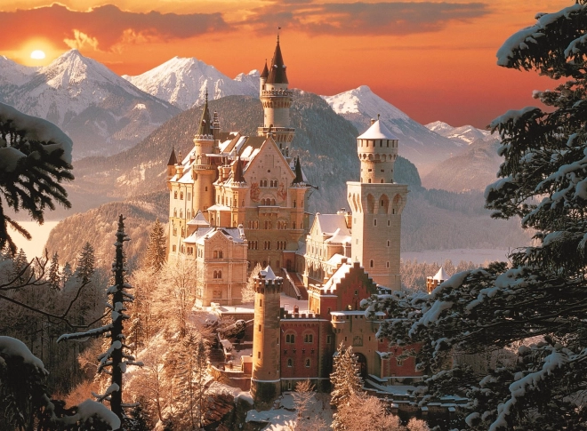 Puzzle 3000 pezzi - Castello di Neuschwanstein in inverno