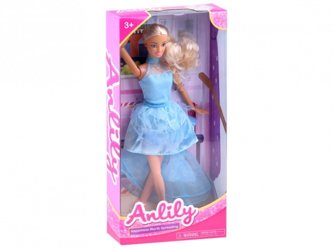 Anlily bambola ballerina in abito blu