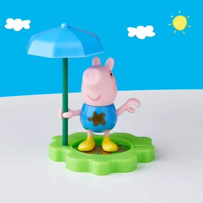 Peppa Pig divertimento in pozzanghera e fango, figurina