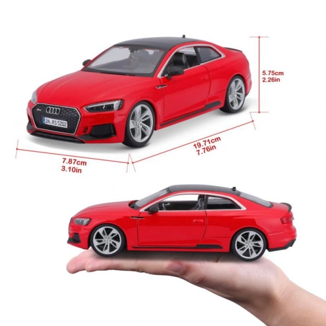 Modellino auto Audi RS 5 Coupé rosso 1/24