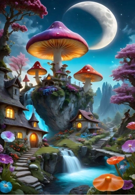 Puzzle Città di Fungo 1000 pezzi