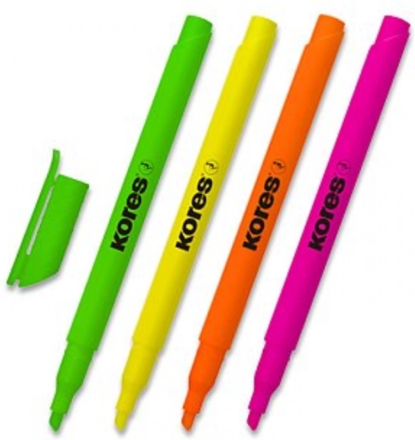 Kores Evidenziatori High Liner Set 4 Pezzi