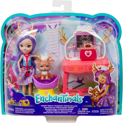 Enchantimals confezione a tema bambola con animaletti e accessori
