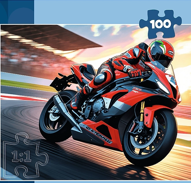 Trefl Puzzle Motociclista Veloce 100 Pezzi