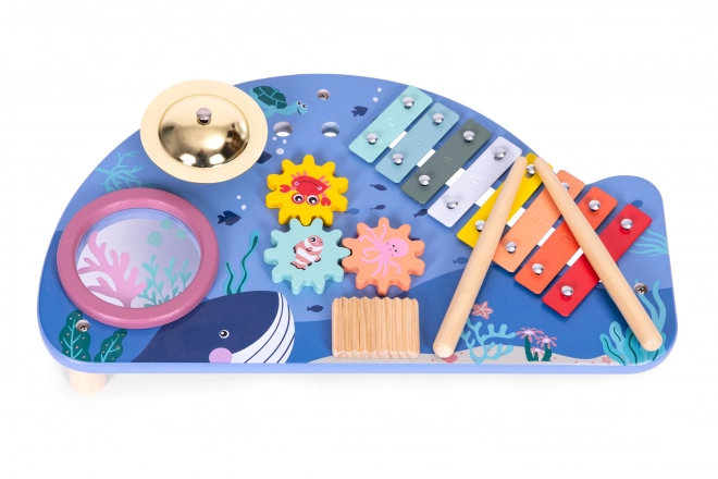 tavolo musicale per bambini a forma di balena ECOTOYS