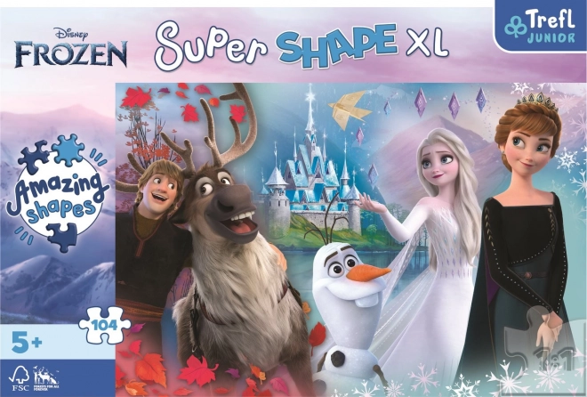 Puzzle Super Shape XL Frozen 2: Il Mondo di Anna ed Elsa - 104 Pezzi