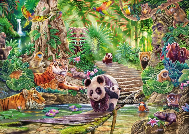 Puzzle Schmidt Animali Dell'Asia 1000 Pezzi